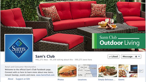 Sam's Club 'Outdoor Living' Facebook Graphic