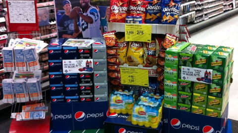 PepsiCo Walgreens Super Bowl Upfront Display
