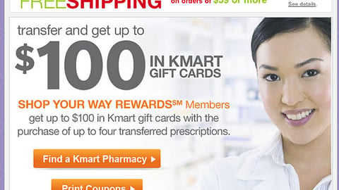Kmart Pharmacy Incentive Email