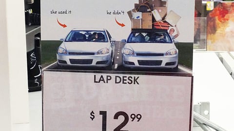Bed Bath & Beyond 'Pick Up There' Counter Sign