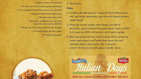 Publix 'Italian Days' Feature