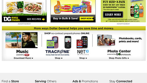 Dollar General 'Spring Into Your Menu' Display Ad