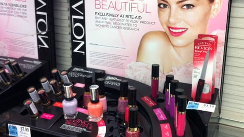 Revlon Rite Aid 'Giving is Beautiful' Shelf Tray
