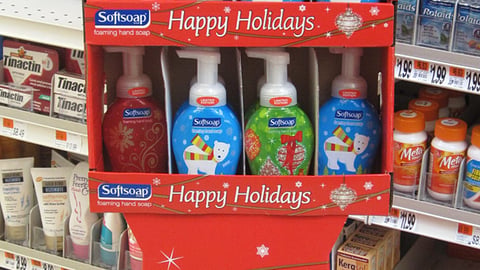 Softsoap Holiday Shipper