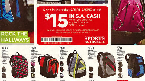 Sports Authority 'Rock the Hallways' Backpack Feature
