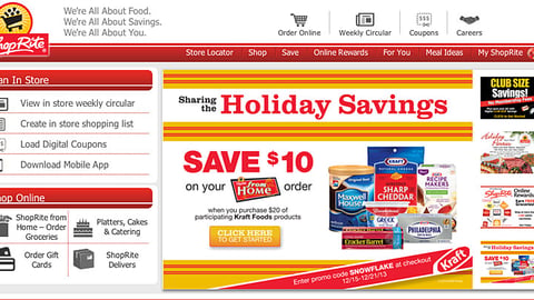 ShopRite Kraft 'Holiday Savings' Carousel Ad