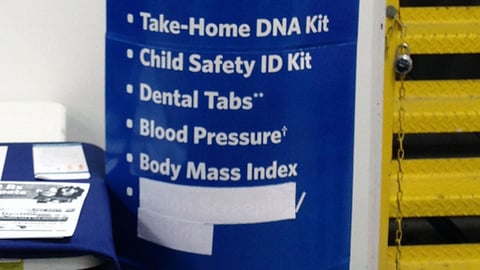Sam's Club 'Free Health Screening' Standee