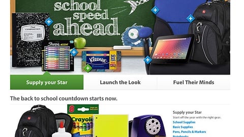 Sam's Club 'School Speed Ahead' Page