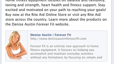 Rite Aid Forever Fit Facebook Update