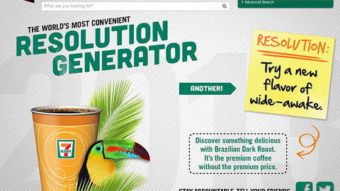 7-Eleven 'Resolution Generator' Page