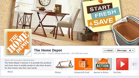 Home Depot 'Start Fresh' Facebook Graphic