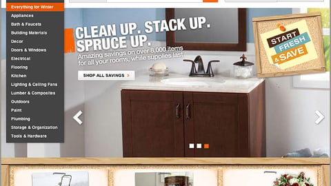 Home Depot 'Start Fresh' Carousel Ad