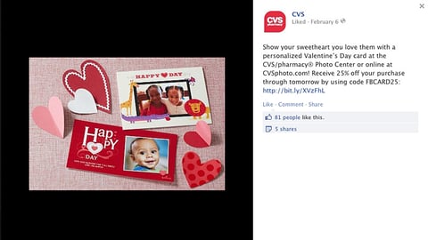 CVS Valentine's Day Facebook Update