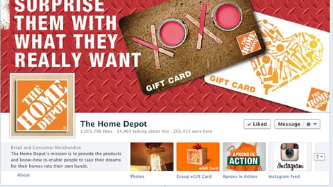 Home Depot Valentine's Day Facebook Graphic