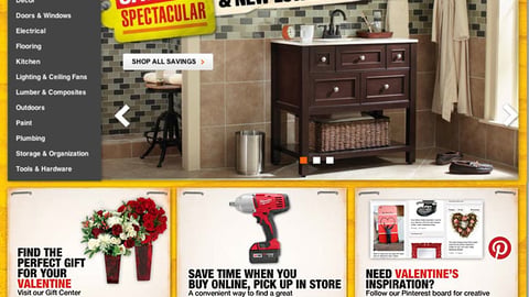 Homedepot.com Valentine's Day Display Ads