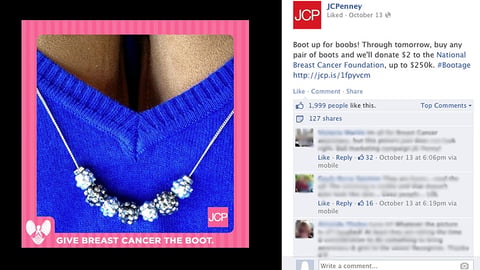 JCPenney 'Boot Up' Facebook Update