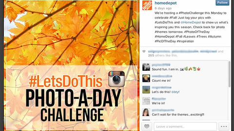 Home Depot 'Photo-A-Day' Instagram Update 
