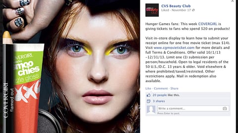 CVS Beauty Club 'Catching Fire' Facebook Update