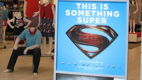 Sears 'Man of Steel' Stanchion Sign