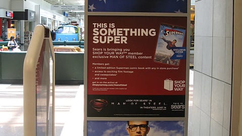 Sears 'Something Super' Stanchion Sign