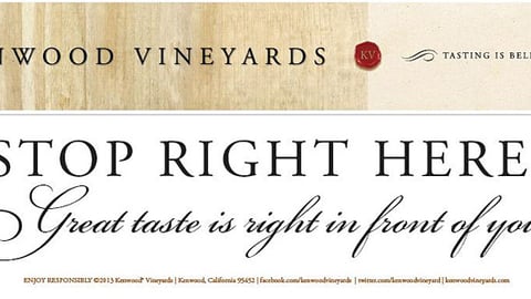 Kenwood Vineyards Shelf Talker