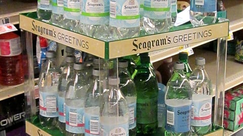 'Seagram's Greetings' Floorstand