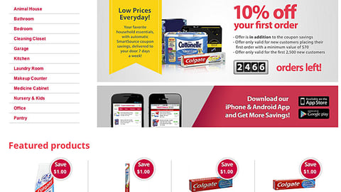 'SmartSource Direct' Landing Page