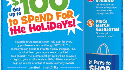 Toys "R" Us 'Spend for the Holidays' Feature