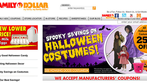 Family Dollar 'Spooky Savings' Carousel Ad