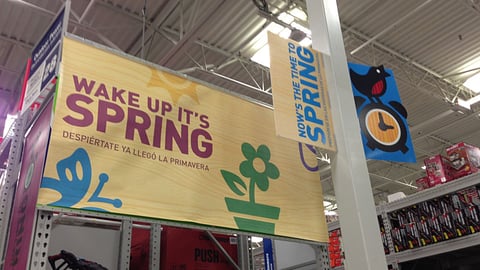 Lowe's 'Wake Up It's Spring' Signage