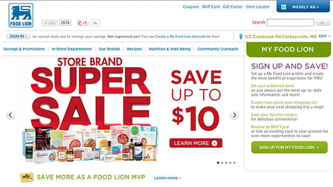 Food Lion 'Store Brand Super Sale' Carousel Ad