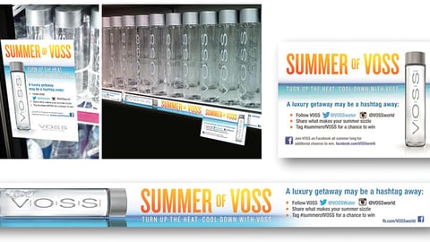 Voss Cooler and Shelf Signage