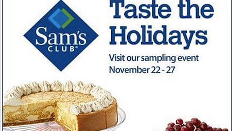 Sam's Club 'Taste the Holidays' Facebook Update