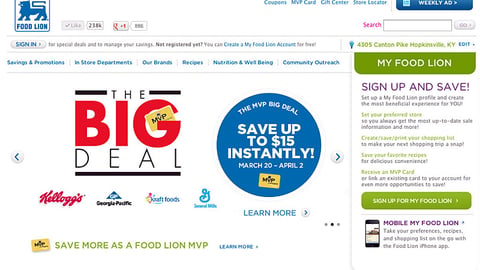 Food Lion 'The Big MVP Deal' Carousel Ad