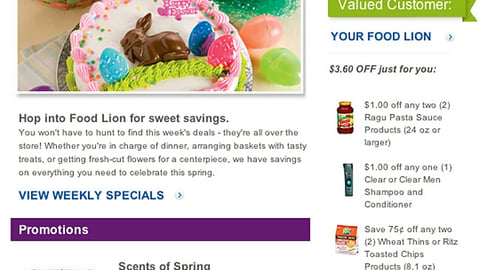 Food Lion 'The Big MVP Deal' Email