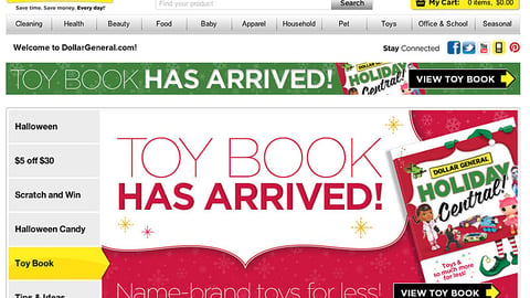 Dollar General 'Toy Book' Carousel Ad