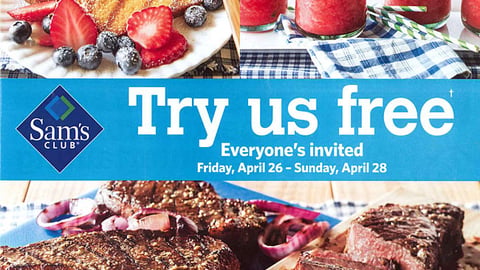 Sam's Club 'Try Us Free' Insert Cover