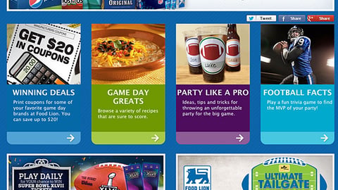 Food Lion 'Ultimate Tailgate Headquarters' Landing Page