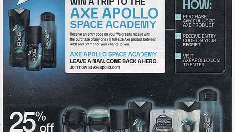 Walgreens Axe Apollo Feature