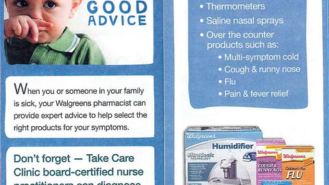 Walgreens 'Bad Cold and Good Advice' Coupon Book Feature