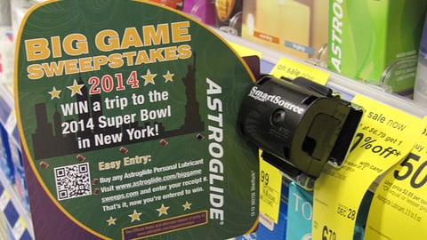 Astroglide Walgreens 'Big Game' Shelf Talker