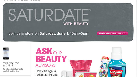 Walgreens 'SaturDate with Beauty' Landing Page