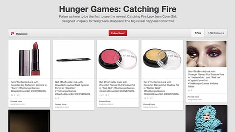 CoverGirl Walgreens 'Hunger Games: Catching Fire' Pinterest Page