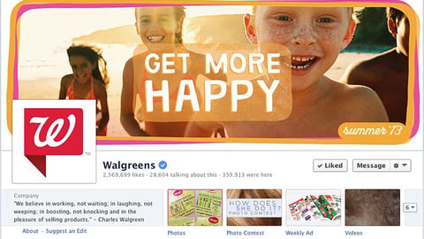 Walgreens 'Get More Happy' Facebook Image
