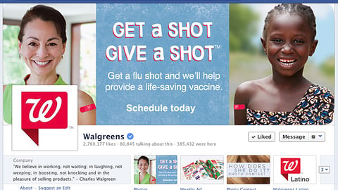 Walgreens 'Get a Shot, Give a Shot' Facebook Cover