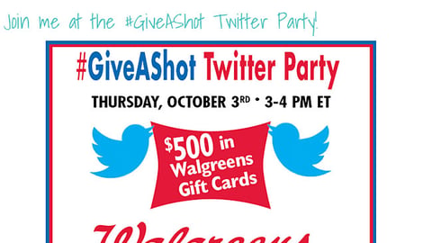 Walgreens '#GiveAShot' Twitter Party Blog Post