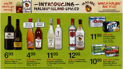 Walgreens Malibu Island Spiced Feature