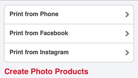 Walgreens QuickPrints App Page