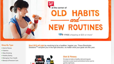 Walgreens 'Resolution Solutions' Landing Page