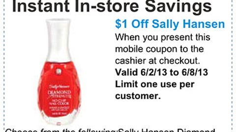 Walgreens Sally Hansen Mobile Coupon